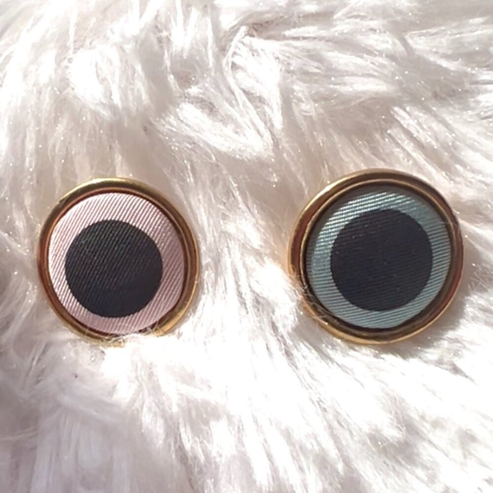 (2) CHANEL Buttons - Grosgrain & Gold Plated Metal
